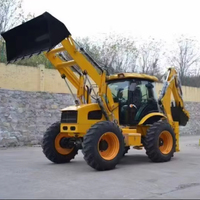 Backhoe Loader 2,5 Ton Efisiensi Tinggi dengan Mesin Diesel Deutz Penggerak Roda 4x4 Momen Beban Tinggi Mekanisme Pergeseran Horizontal