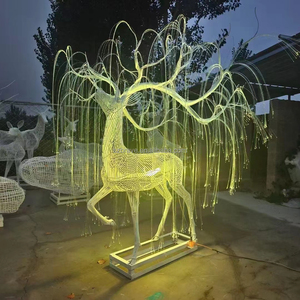 2025 Pantalla <span class=keywords><strong>de</strong></span> Navidad impermeable al aire libre comercial 3D MOTIVO <span class=keywords><strong>DE</strong></span> Reno gigante luz <span class=keywords><strong>calle</strong></span> escultura Decoración Luz LED - Product Image 2