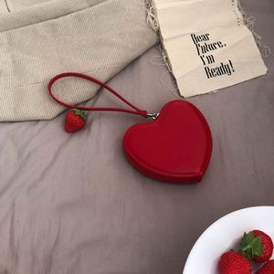<b>Wallet</b> Pu Leather Card <b>Holder</b> for Heart Shape Purse Red Handbag Women Coin Cute Mini Bag - Product Image 5