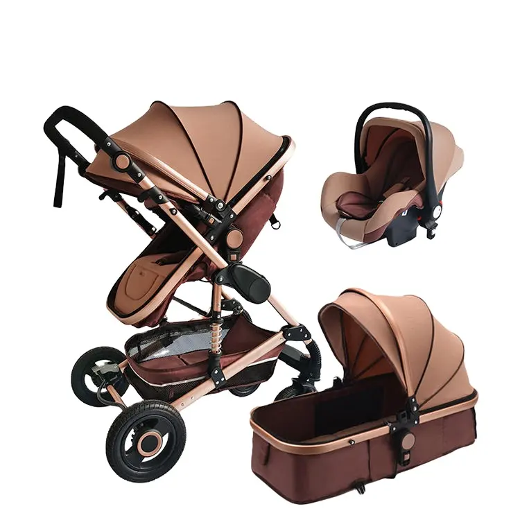 Hoge Kwaliteit 3 In 1 Kinderwagen Luxe Hoge Landschap Poussette Multi-Functionele Kinderwagen Baby Kinderwagens Voor Reizen