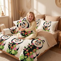 Ensemble de literie ChamXue, housse de couette, taie d'oreiller, thème de Noël, 3 pièces pour un intérieur confortable, hôtels, literie 4 saisons, douce et confortable