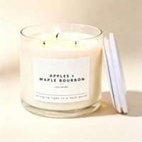 Bougies parfumées tendance en cire de soja faites à la main, 1 mèche, non toxiques, en pot céramique, parfums d'aromathérapie, Diwali, Pâques, Noël, 100% naturelles