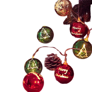 Guirlande lumineuse <span class=keywords><strong>de</strong></span> boule <span class=keywords><strong>de</strong></span> Noël à LED sur mesure étanche Grinch lumières décoratives <span class=keywords><strong>pour</strong></span> arbre <span class=keywords><strong>de</strong></span> Noël en plastique alimenté par batterie - Product Image 1