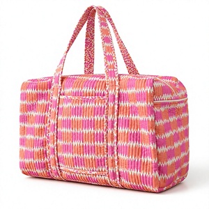 Quilted <b>Weekender</b> Duffel <b>Bag</b> Carry on <b>Travel</b> Gym <b>Bag</b> Large Capacity Overnight Tote - Product Image 1