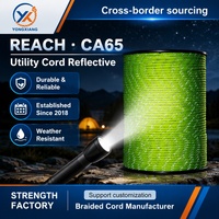 Paracord réfléchissant 4 mm, type 550, 7 brins tressés, cordon de parachute pour la survie, le camping, la randonnée, bracelet, OEM, sur mesure, en gros