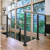 Rampe d'escalier en fer forgé, design moderne personnalisé, best-seller, décoration intérieure, garde-corps de balcon, terrasse, villa, garde-corps en câble