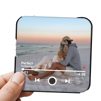 Aimant en acrylique personnalisable avec boîte à musique, cadre magnétique en acrylique, aimant de réfrigérateur vierge, haut-parleur musical – Fourniture directe usine