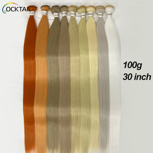 Extensions de cheveux synthétiques roses de 30 pouces pour perruques, extensions synthétiques bon marché à coudre en provenance de Chine - Product Image 2