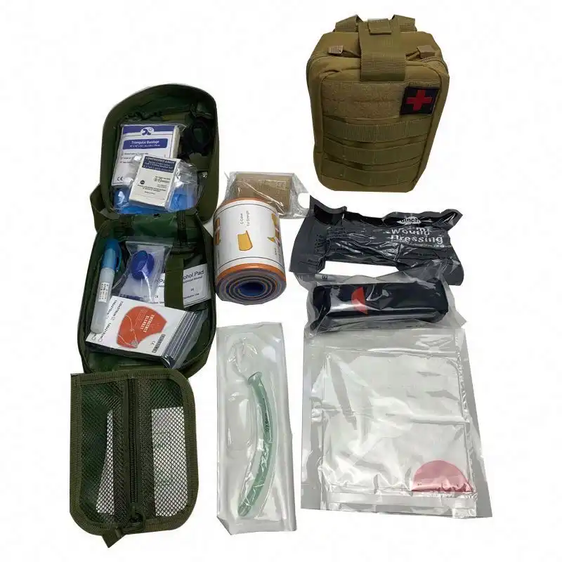 Kit de primeros auxilios para emergencias, Kit de primeros auxilios con torniquete, combate militar, Molle táctico, Control de sangrado de emergencia