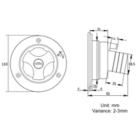 Aksesoris Karavan CAPEXRV, Inlet Air Bulat RV dengan 2 Kunci, Pintu Inlet Air Eksterior untuk Trailer Camping, RV, Kapal Laut