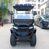 Voiture de golf électrique Robetaa à 4 roues et 6 places, économique, à batterie au lithium, tout-terrain, pour club de golf