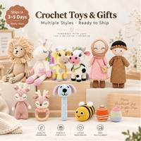 En stock, vente en gros d'articles en crochet faits à la main, amigurumi, animaux en peluche, jouets en peluche, hochets pour animaux, poupées, jouets en crochet