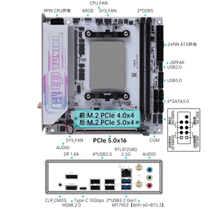 Carte mère TOPC FL1 9 9955HX DDR5 PCIe 5.0 Haute Performance pour Station de Travail Gaming, Alimentée par AMD Ryzen 9 9955HX, Livraison Rapide - Product Image 4
