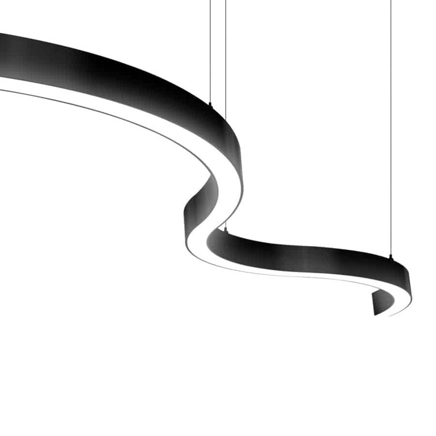 Architectural Lighting S Shape Curved LED Linear Light with Dimming ...