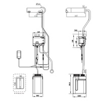 Robinet en laiton à capteur laser 2-en-1 mural, distributeur automatique de savon liquide et d'eau pour lavabo de salle de bain