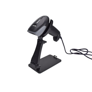 Giá rẻ nhất 1D 2D <span class=keywords><strong>QR</strong></span> mã quét USB laser có dây cầm tay máy quét mã vạch với cơ sở chủ - Product Image 1