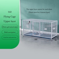 Grande cage à pigeons en acier galvanisé pour la course et l'élevage, design pliable durable, respirante et facile à assembler, utilisation intérieure/extérieure