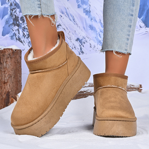 <span class=keywords><strong>Botas</strong></span> de Nieve <span class=keywords><strong>para</strong></span> <span class=keywords><strong>Mujer</strong></span>, con Punta Redonda, Estilo Casual de Invierno, Cálidas, Cómodas, con Plataforma Gruesa y Antideslizantes - Product Image 1