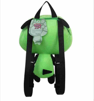 Sac à dos en peluche douce et luxueuse Alien Cute Animal, jouet en peluche de dessin animé, sac à bandoulière à double sangle pour adolescentes et adolescents, cadeau
