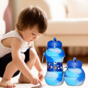 Bouteille d'eau pliable très vendue pour les sports de plein air, bouteille en silicone sans BPA - Product Image 4