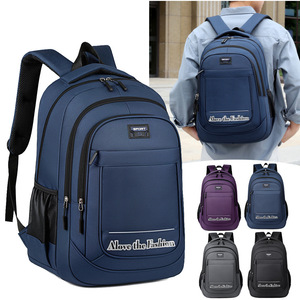 Men's Backpack Lightweight <b>Computer</b> <b>Bag</b> Business Travel College Student Shoulder Straps Solid Color S6355 - Product Image 1
