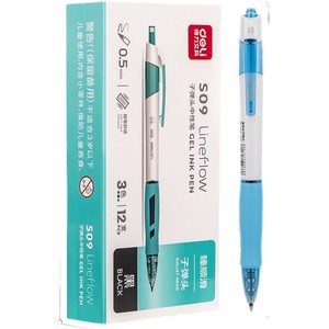 Deli S09 Gel Ink Pen 0.5mm Bullet Tip Black Blue Green Office School Writing Pen - Product Image 5