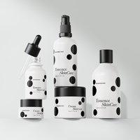 Ensemble de flacons pompe en verre vert de luxe OEM/ODM avec sérigraphie pour sérum de soin, crème visage, collyre – Couleur personnalisée écologique