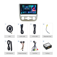 Meihua 9 pouces Android autoradio GPS tableau de bord stéréo pour lecteur DVD CarPlay multimédia DSP Portable aide inverse pour VOLKSWAGEN