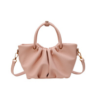 Bolso de Mano de Piel Sintética Plisada de Moda 2025 para Mujer, Bolso de Hombro/Cruzado Informal y Versátil con Textura Suave