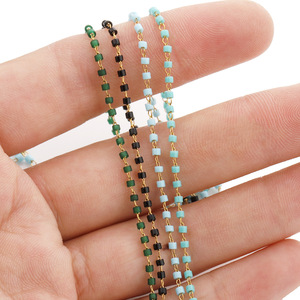 Cadena de cuentas de acero inoxidable chapada en oro de 18 quilates, 4 colores, para collares en capas, accesorio de joyería unisex - Product Image 3