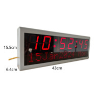 Reloj digital sincronizado con red IP PoE, 2,3 pulgadas, 6 dígitos, reinicio automático de la hora de verano