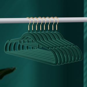 Pack de cintres en velours <span class=keywords><strong>vert</strong></span> antidérapants pour vestes, pantalons, robes, vêtements, <span class=keywords><strong>cintre</strong></span> de rangement à domicile - Product Image 1