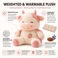 Offre Spéciale : Peluche lestée haut de gamme, Fabricant d'animaux en peluche personnalisés, Vache fraise en peluche sur mesure, Jouet en peluche personnalisé, Usine OEM
