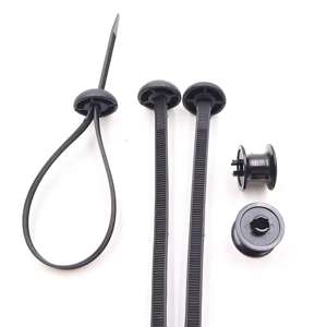 Tek Delikli Otomotiv Kiriş Uygulamaları için Kendinden Kilitlemeli 8X280mm ve 8x380mm Düğme Başlı Şasi Naylon 66 Kablo Bağları - Product Image 1