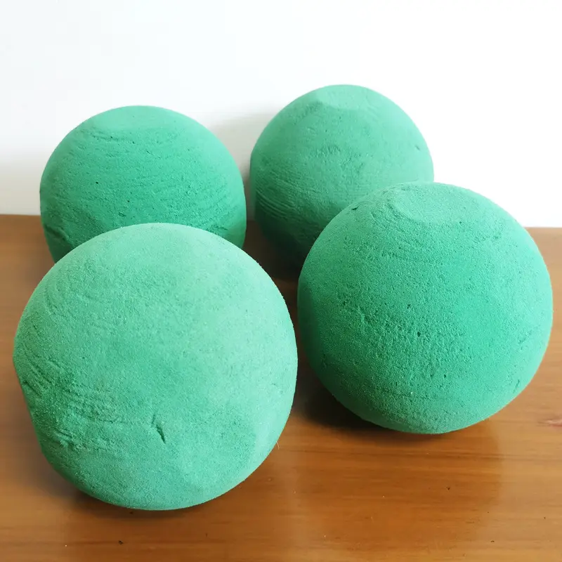 DREA गोल पुष्प फोम ब्लॉक पुष्पांजलि बॉल हरी ईवा फूल मिट्टी व्यवस्था फ्लोरा फोम बॉल्स