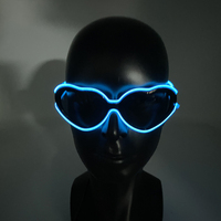 Lunettes néon lumineux LED lunettes en forme de coeur pour fête d'anniversaire mariage barre décor nuptiale douche lunettes accessoires