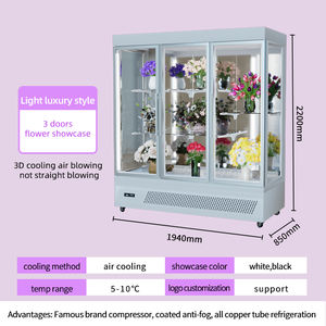 ตู้เย็นกระจก2/3/3ประตูตู้โชว์ดอกไม้ตู้เย็นดีไซน์ใหม่ตู้แช่ดอกไม้สำหรับร้านดอกไม้ - Product Image 5