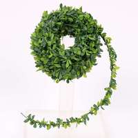 Décorations de Noël et du Nouvel An en plastique de haute qualité, faites à la main, guirlande de fleurs de Navidad, décoration de porte GU