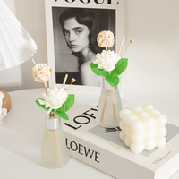 Décoration Maison Chambre Bureau – Ensemble de Bâtonnets d'Huile Parfumée Rose Lavande et Fleurs – Désodorisant Salle de Bain