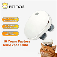 Masajeador Eléctrico Moderno para Mascotas, de Silicona Suave, 3 Modos Ajustables, Inalámbrico, Portátil, Relajación Profunda