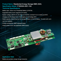 Système de gestion de batterie (BMS) haute efficacité avec 50A 16S LiFePO4 pour système de stockage d'énergie domestique