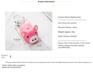 Wholesale BS-027 Manufacturer Cute Mini Cartoon Piggy LED Sound and <b>Light</b> Festive Keychain Creative Gift Pendant Doll - Product Image 4