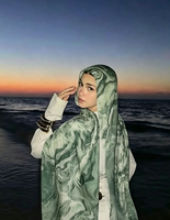 Hijab floral imprimé en modal, doux et léger, pour la vie quotidienne, les voyages, la prière, les mariages, les fêtes et les vacances
