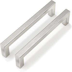 Tiradores de perfil ocultos de aleación de aluminio con acabado de níquel cepillado para muebles, herrajes para gabinetes y armarios - Product Image 1