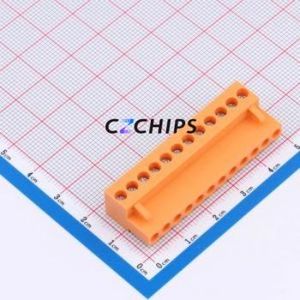 MXHT396K-3.96-12P-OE01-Cu-S-A Plug-in Terminal Block P=3.96mm Connector Screw Fixing 1x12P 3.96mm Orange - Product Image 1