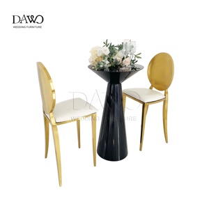 Table de bar ronde noire moderne de luxe, chaise haute pour les événements de mariage, les cocktails, les hôtels, les banquets, les centres commerciaux, les ateliers et les salons - Product Image 5