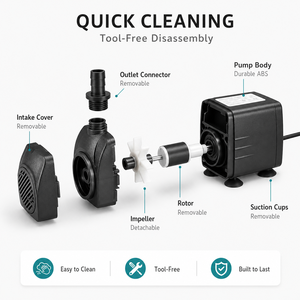 Submersible Water <b>Pump</b> for Aquarium Hydroponics Fountain Aquaponics <b>Fish</b> Tank - Product Image 4