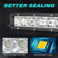 Barre lumineuse LED 12V de 10 pouces, 30W, super fine, profil bas, faisceau combiné simple rangée, haute qualité, pour tout-terrain, bateau, tracteur, camion