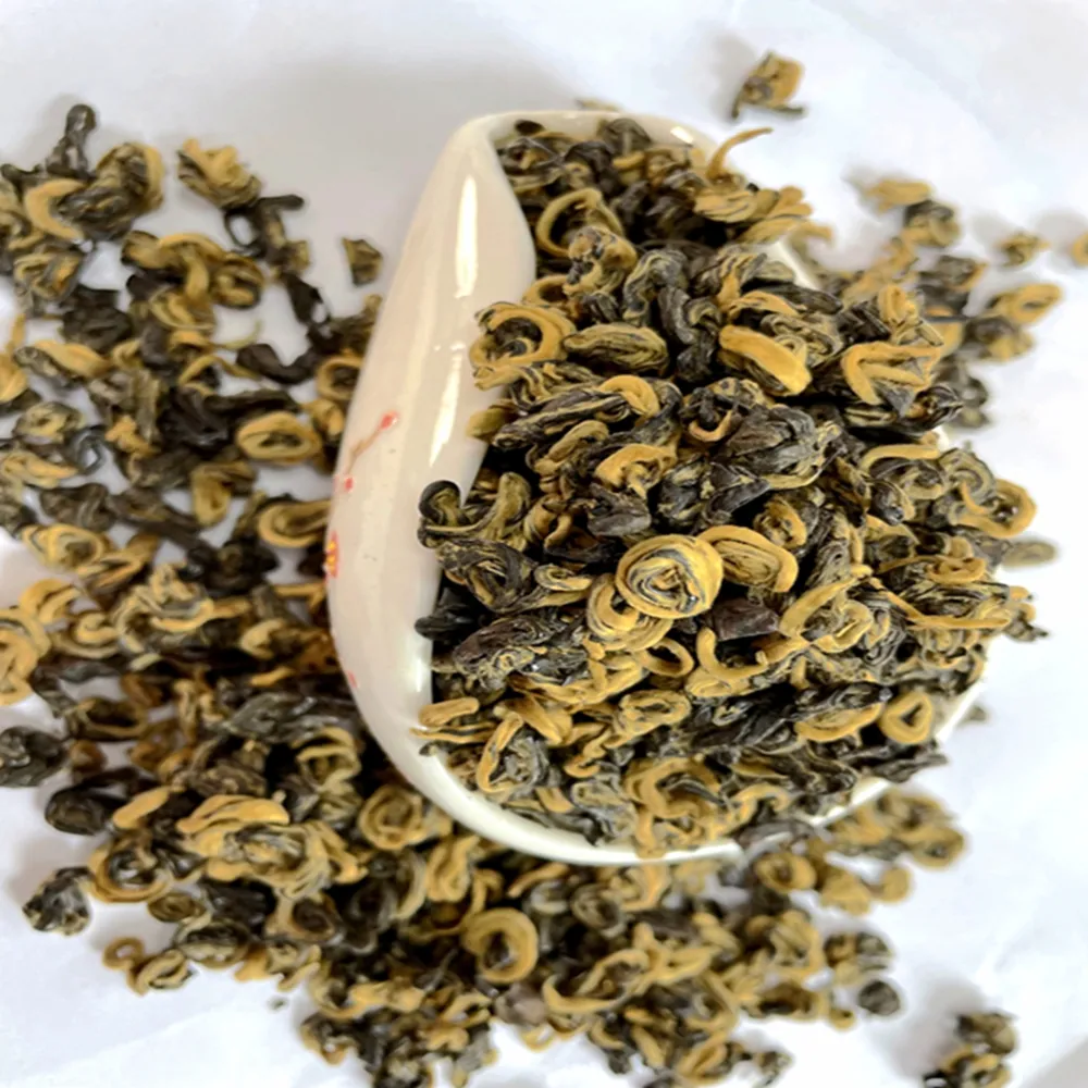 Quality Snail Black Leaf Tea China Dian Hong With High Grade