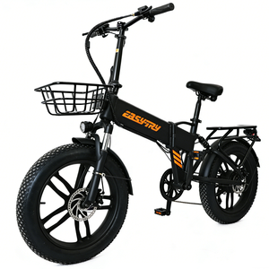 Vélo électrique pliable pas cher, mini, 20 pouces, pneus larges, cadre en alliage, suspension intégrale, freins à disque, 7 vitesses, pour adultes - Product Image 1